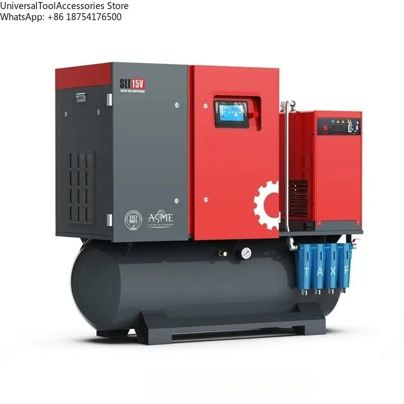4-in-1 Industrial air Compressor 15KW 20hp Screw Air Compressor with air Dryer Direct Integrated