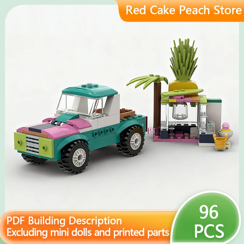 

City Car Model MOC Building Bricks Classic Car And Surf Shack Modular Technology Children Holiday Gifts Assemble Toys Suit
