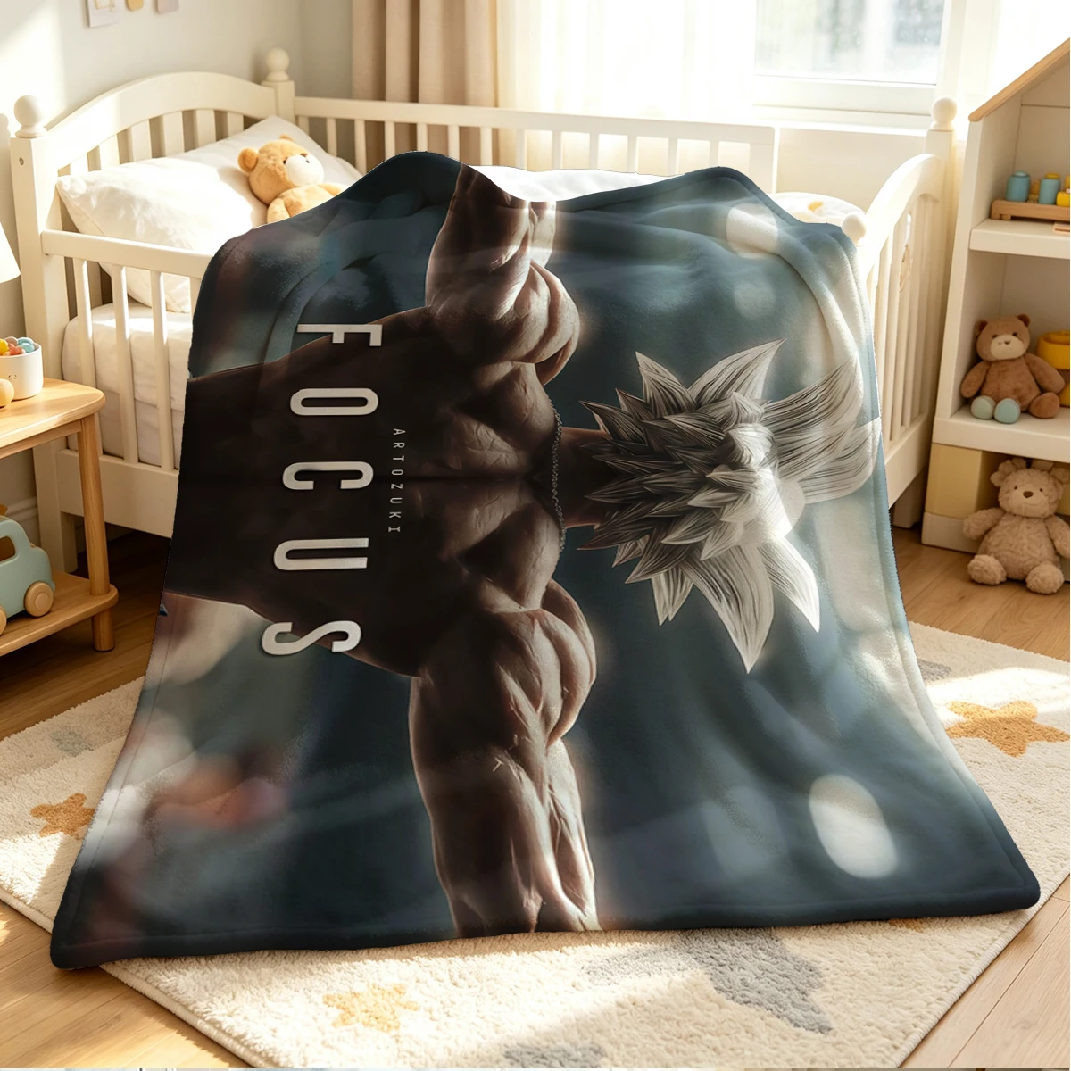 Power Rise Flannel Blanket Warm Soft Halloween Christmas Couch Warm Cozy Decorative Decor Gift for All Season