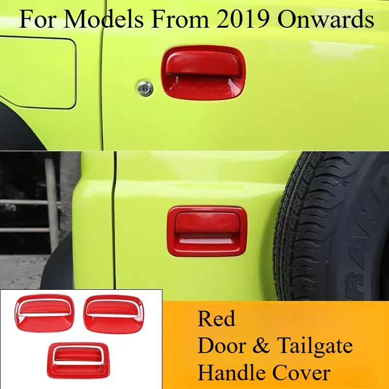 

Для Suzuki Jimny JB74: Модифицированные ручки дверей, декоративные элементы для задней двери, аксессуары для кузова автомобиля, внешние аксессуары