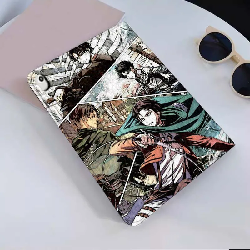 هجوم على تيتان التوضيح لجهاز iPad Pro Air Mini 1 2 3 4 5 6 7 7 8th 9th 10th 11th 10.2 9.7 10.5 10.9 11 12.9 حافظة كمبيوتر لوحي