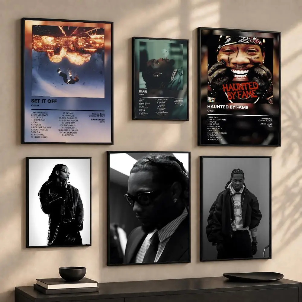 Rapper O-Offset Painting Calligraphy Canvas Wall Art Prints for Living Room Bedroom Home Decor Gift