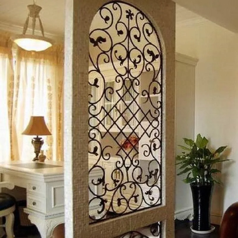 

European creative wrought iron screen partition office guest room restaurant fashionable simple shoe cabinet restaurant hollow w