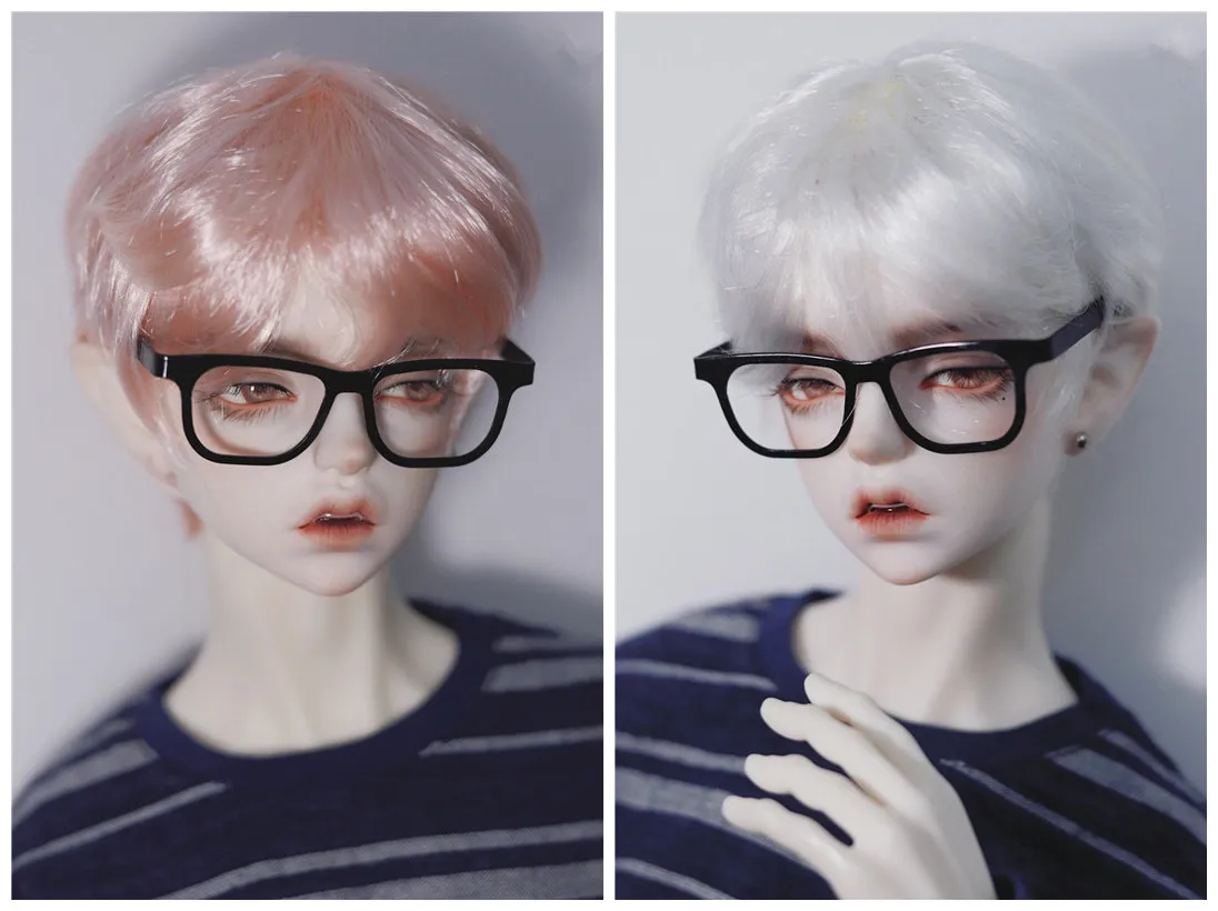 

BJD doll wig is suitable for 1/3 1/4 1/6 SD Blythes 9-10fashion new all-match short dress short hair milk silk for men and women