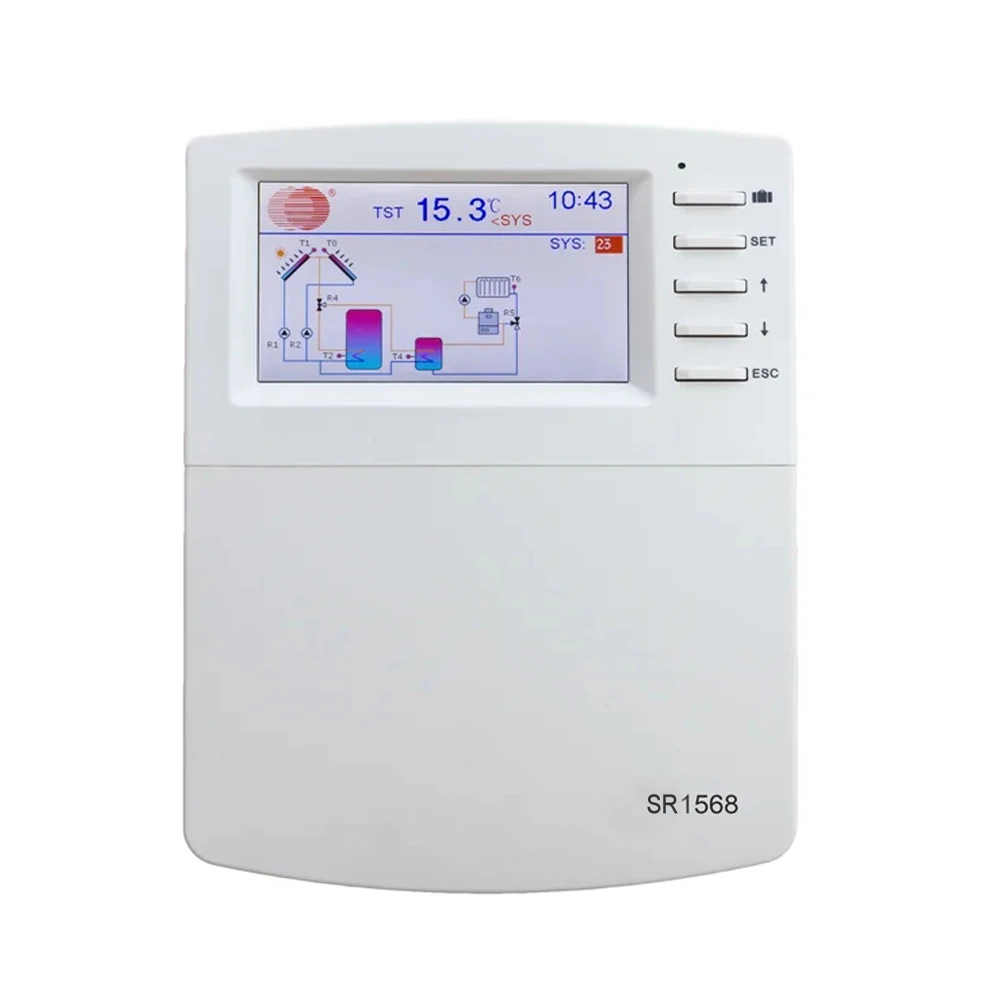 Solar Water Heater Controller SR1568 Circulation Controller With Preheat Heating Return Function/Blocking Protection  CE