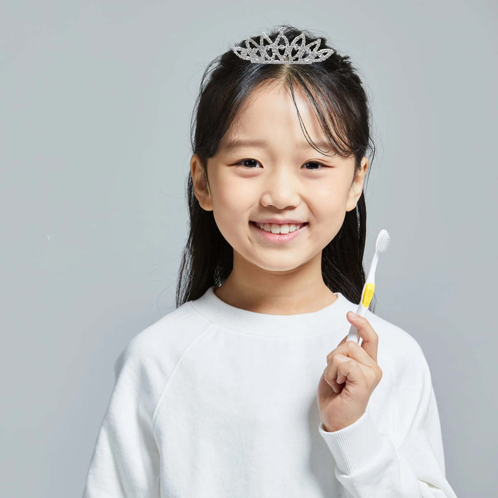 

Rhinestone Comb Tiara for Girls Children Diamond Crown Hair Accessories Durable Kids Jewelries Birthday