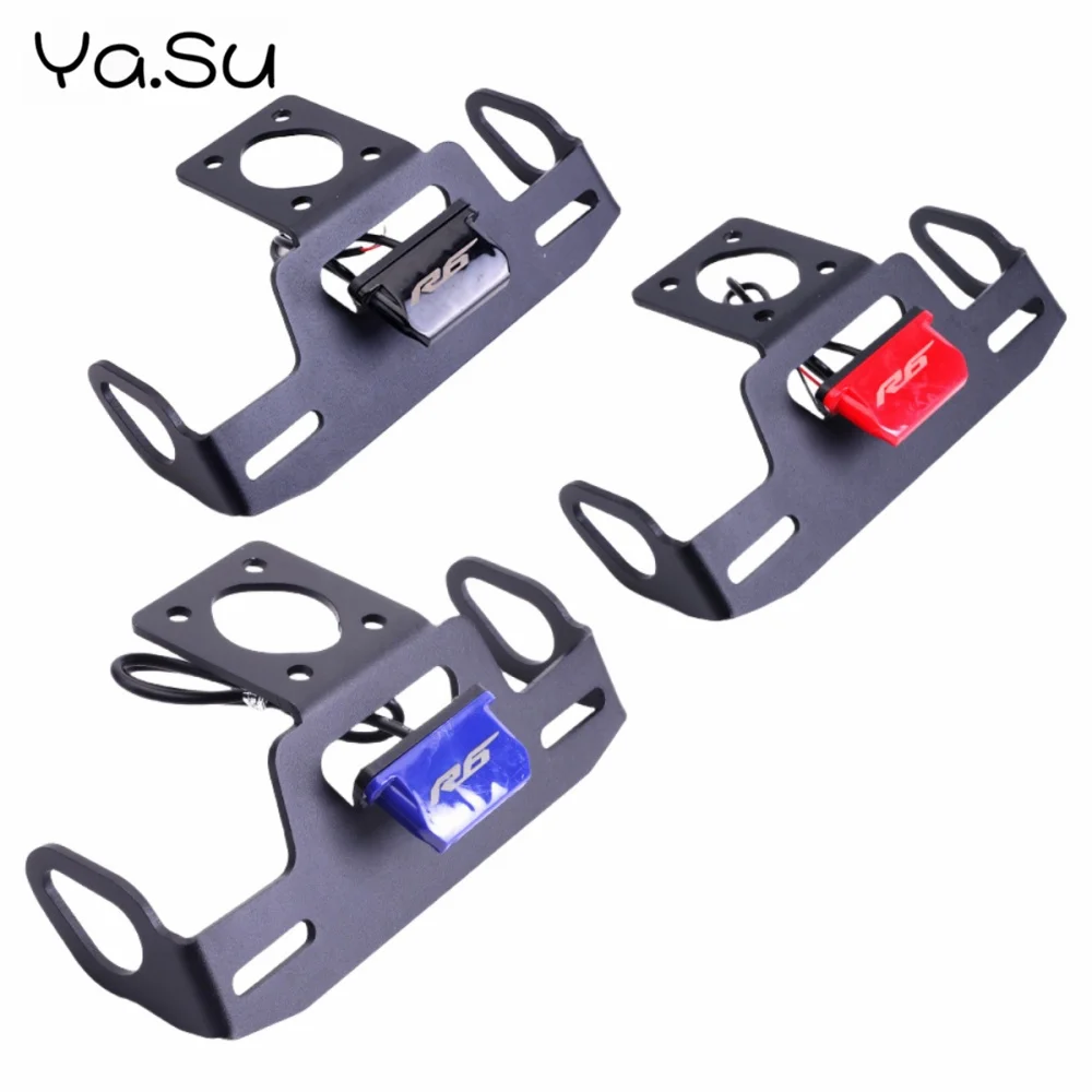 

Motorcycle Number License Plate Bracket LED Light for YAMAHA YZFR6 2006-2021