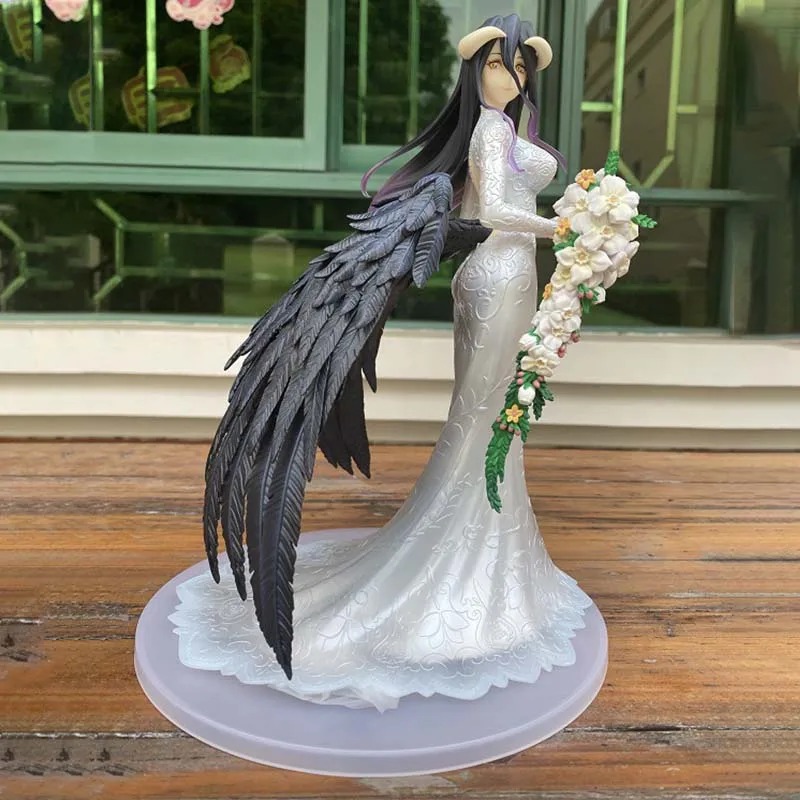 Overlord 25cm Beautiful Girl Albedo With Wedding Veil Model Figure Gifts Ornaments High Quality Periphery Toys For Girls