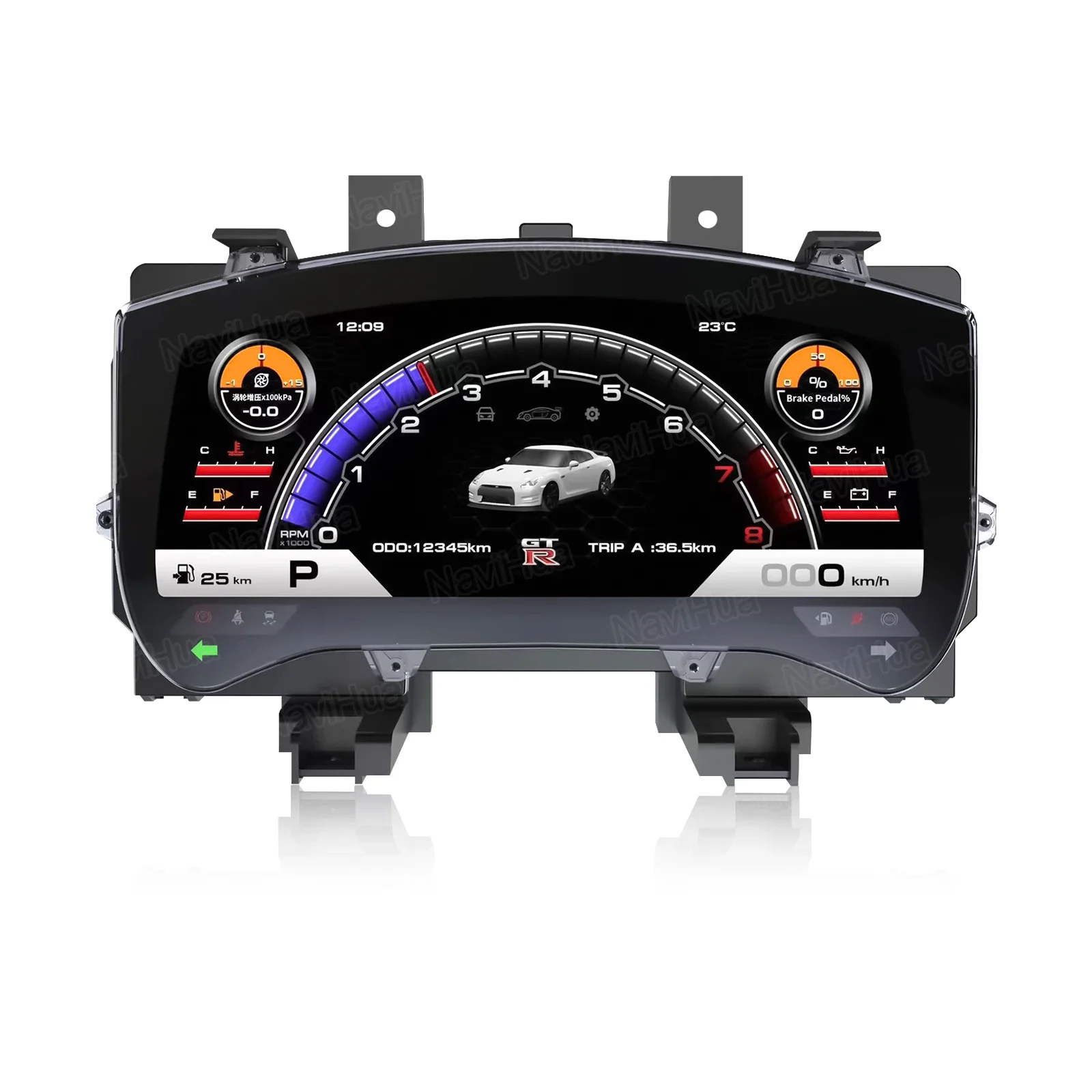 

Car Digital Cluster Instrument For Nissan GTR 2011 2017 Automotive LCD Dashboard Automotive Speedometer Virtual Cockpit Monitor