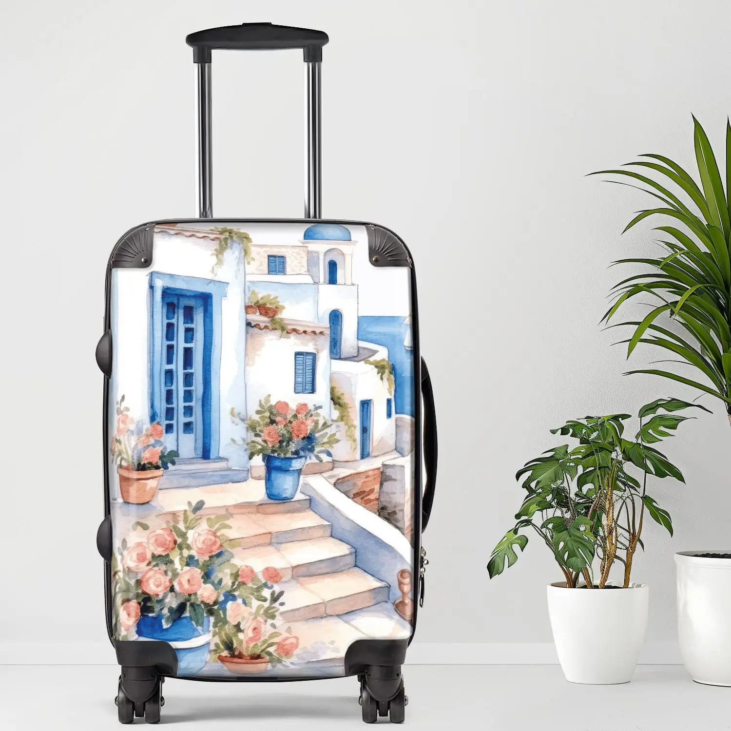 

Greece3 Luggage, 20/24/28 Inch Luggage, Carry-On, Custom Luggage, Luggage Set, Suitcase, Travel, Vacation, Cabin Suitcase, Custo