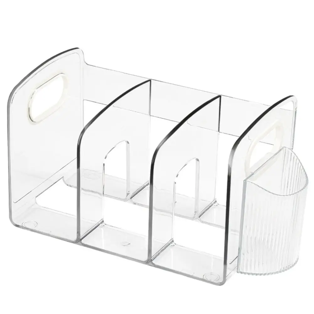 حامل كتب لتوفير المساحة ومقبض الدفتين وشاشة عرض شفافة وحامل كتب متين وبسيط لتخزين المكتب والمكتب المدرسي #4