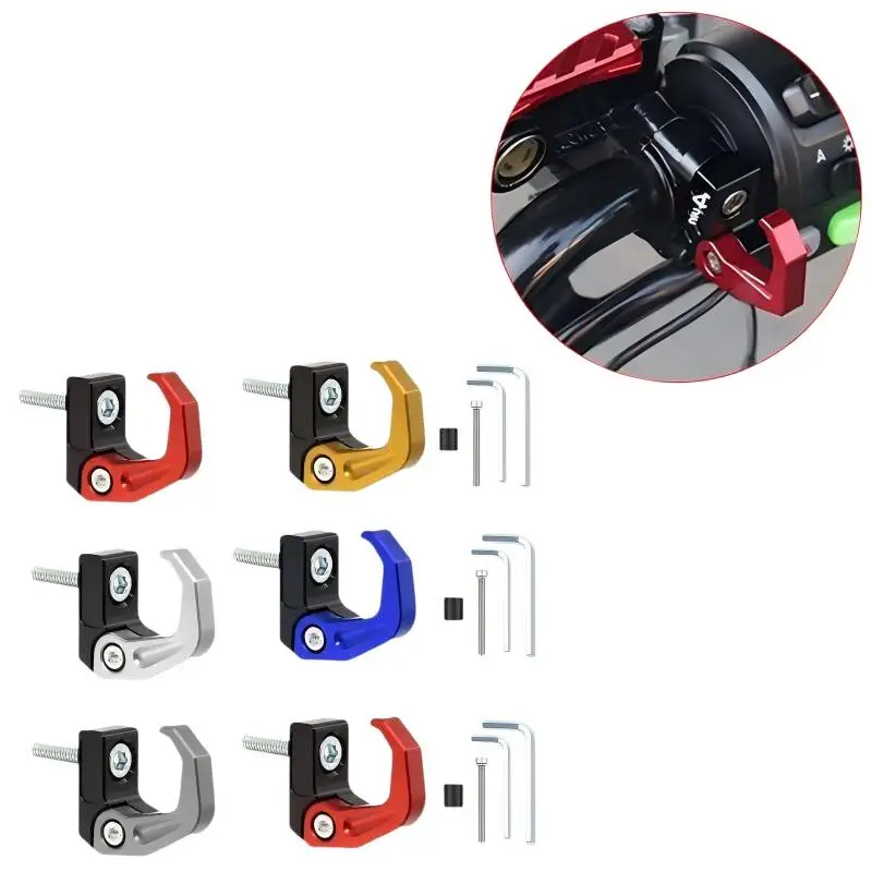 6 Color Motorcycle Helmet Holder CNC Aluminum Luggage Bag Hook Holder Hanger Hooks Motorbike Scooter Helmet Bags Gadget Hooks