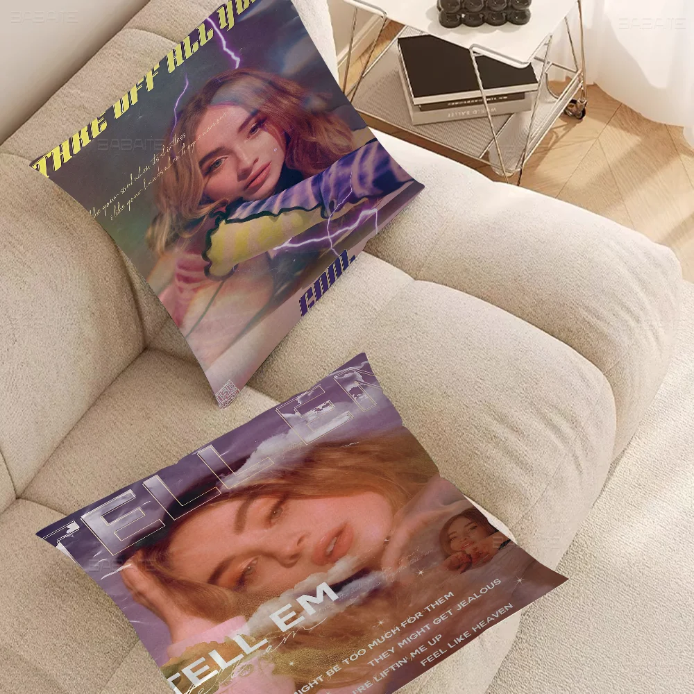 S-Sabrina C-Carpenter Singer pillow cover sofa cushion cover home room decoration children gift