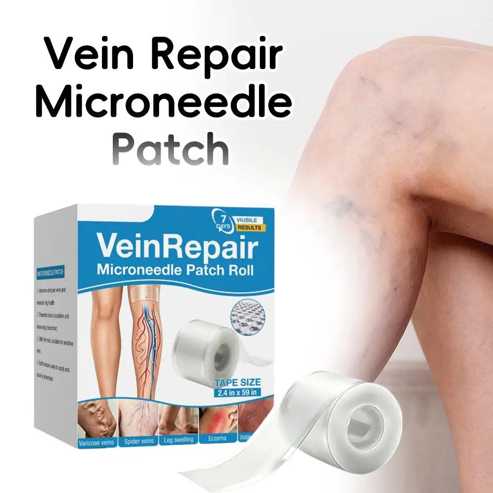 Vein Repair Microneedle Patch Roll, For Relieve Varicose Spider Veins,Premium Relieve Leg Swelling Care Tape for All Skin Types - view 3