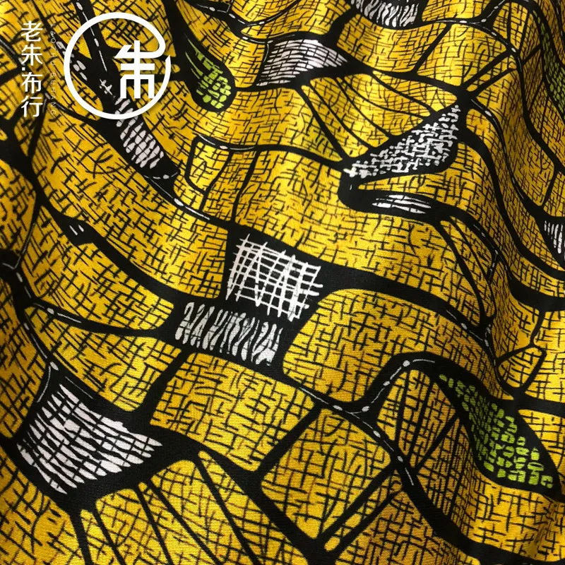 Yellow Background Fashion Summer 1.4 Wide Twill Silk Fashion Material Silk Fabric Elastic 19 Momme Heavy