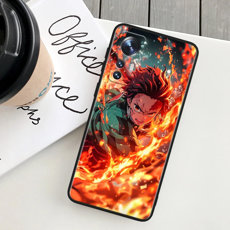 Demon Slayer Anime For Xiaomi Mi 11T 11i 10T 10S Note 10 9T 9SE 8 A3 A2 A1 Pro Lite Black Soft Phone Case Cover