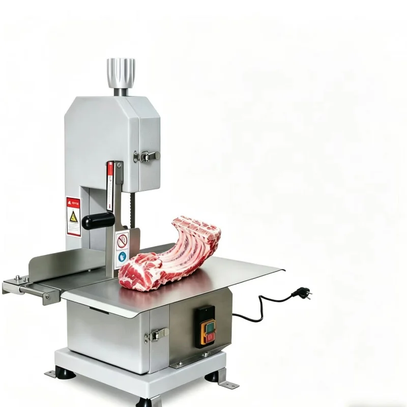 Commercial Electric Bone Saw Machine Adjustable Thickness For Frozen Meat, Beef, Pork & Fish | Heavy-Duty Food Processing Cutter