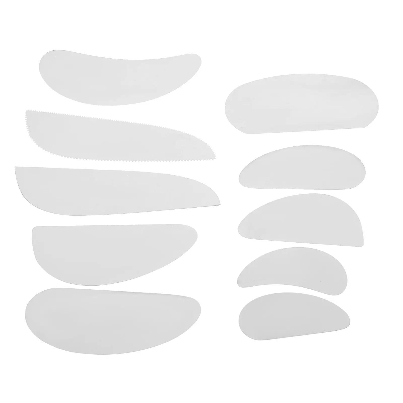 10Pcs Stainless Steel Clay Sculpture Cutter Set Serrated Pottery Scraper Tools for Polymer Clay Ceramics Cake Making