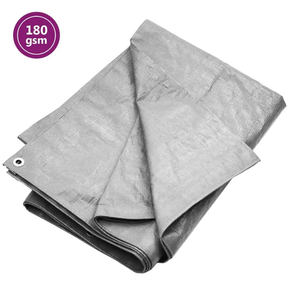 3x3m3x5m 4x4m 4x8m Grey Gardening HDPE Tarpaulin Plastic Shelter Film Outdoor Waterproof Tarp Cloth Balcony Awnings Tarp 180g/m²