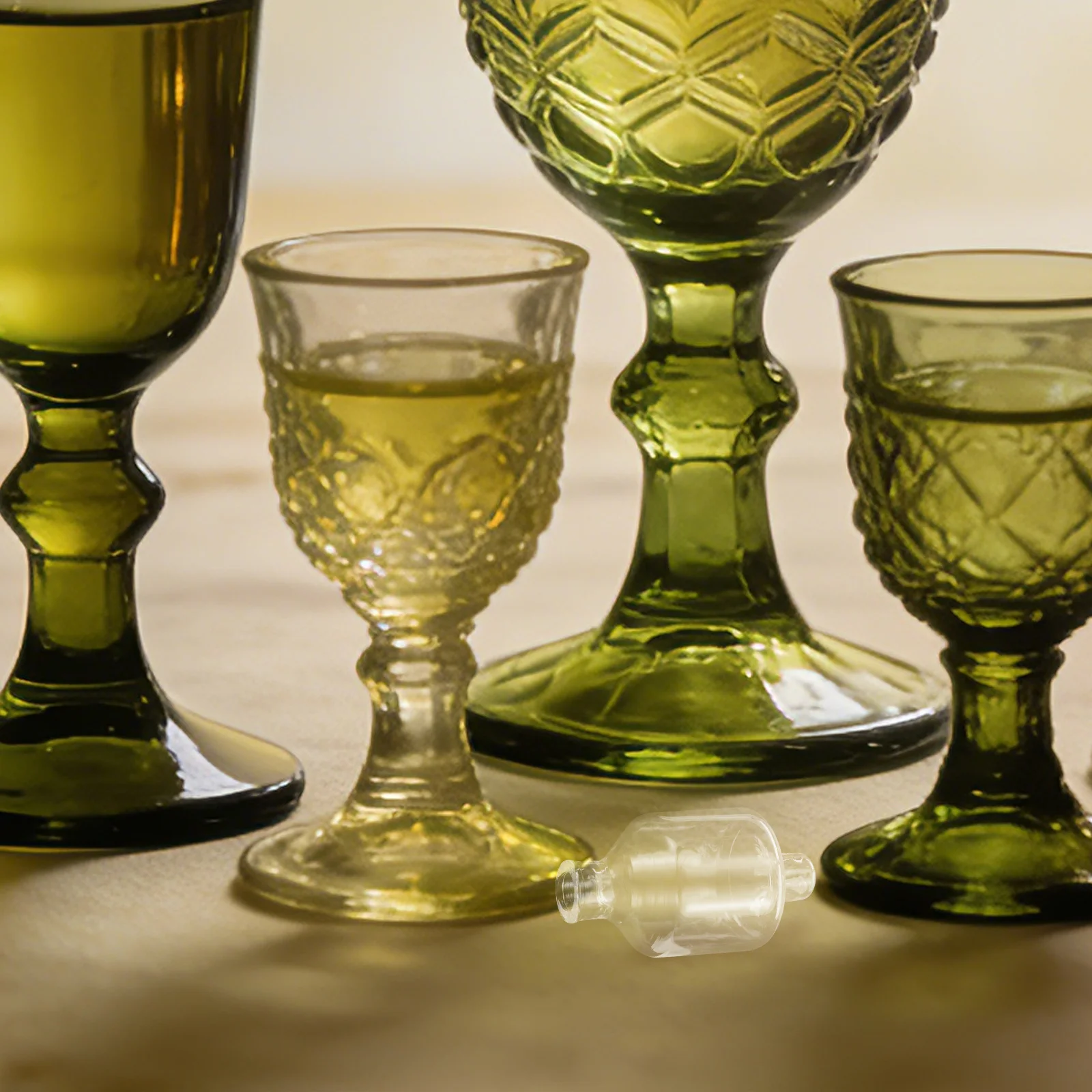 

24Pcs Hanukkah Glass Oil Lamp Holders Clear Refillable Tabletop Sticks 1.97x1 Inch Elegant Restaurant Tea Light