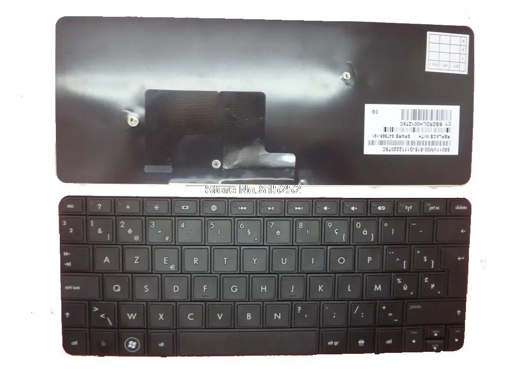 Laptop Keyboard For HP MINI110-3700 MP-09K86CU-8861 Black Canada CA 647569-A41 Blgium BE 647569-161 Black Latin America LA