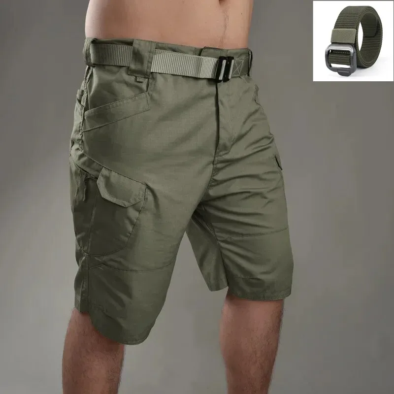Gift Belt IX7 Style Army Fan Tactical Shorts Multi Pocket Cargo Shorts Summer Outdoor Training Hiking Shorts Pants