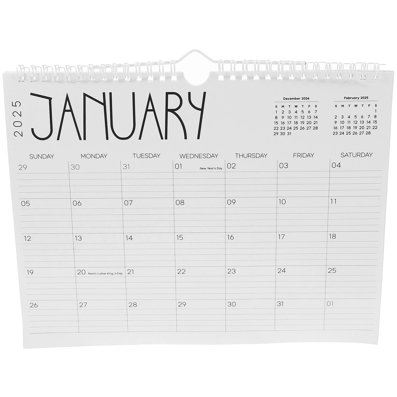 

2025 Wall Calendar 12 Month Planner Hanging Yearly Calendar Large Paper Schedule Book International Holidays Office Home School