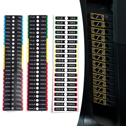 Training Efficiency 5kg-100kg Gym Weight Labels Fitness Equipment Stickers Accessory Fitness Equipment Stickers
