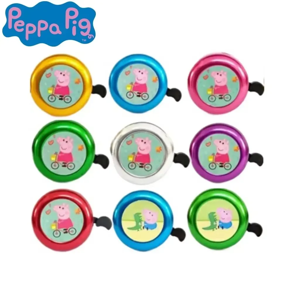 Peppa Pig Cartoon Children's Bicycle Bell High Sound Creative Bike Balance Mountain Car Handlebar Horn Loud Decoration Accessory