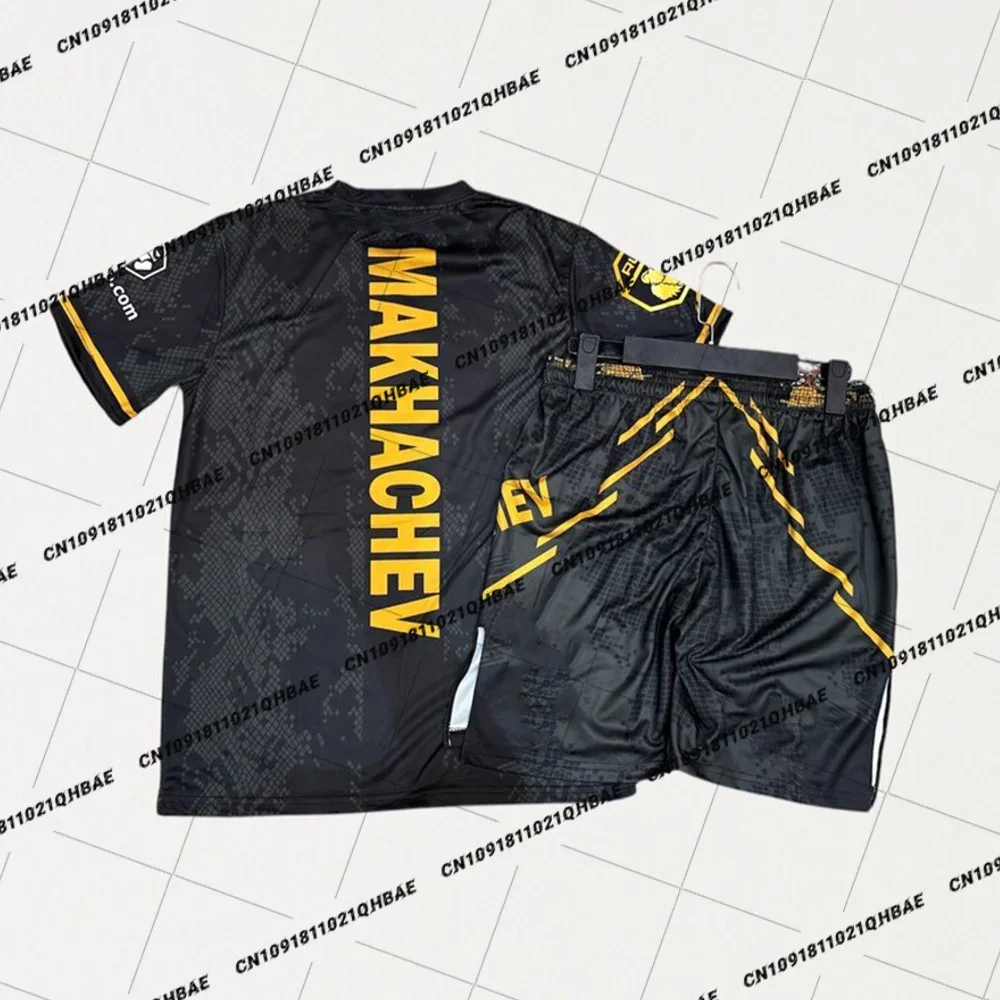 

Summer Top Boxer MMA Octagonal Cage Islam Makhachev Tshirt Shorts Set Men Sports Training Running Set Speed drying Fighting Set