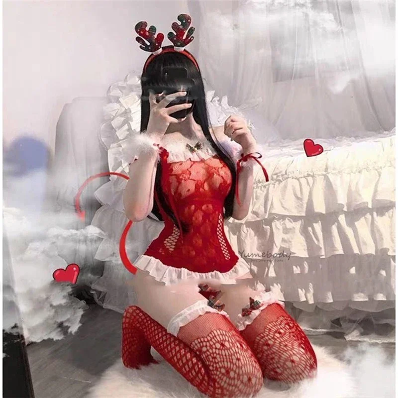 

Fashion Santa Claus cosplay Christmas uniform dress sleepy underwear sexy women Christmas sexy costume lingerie
