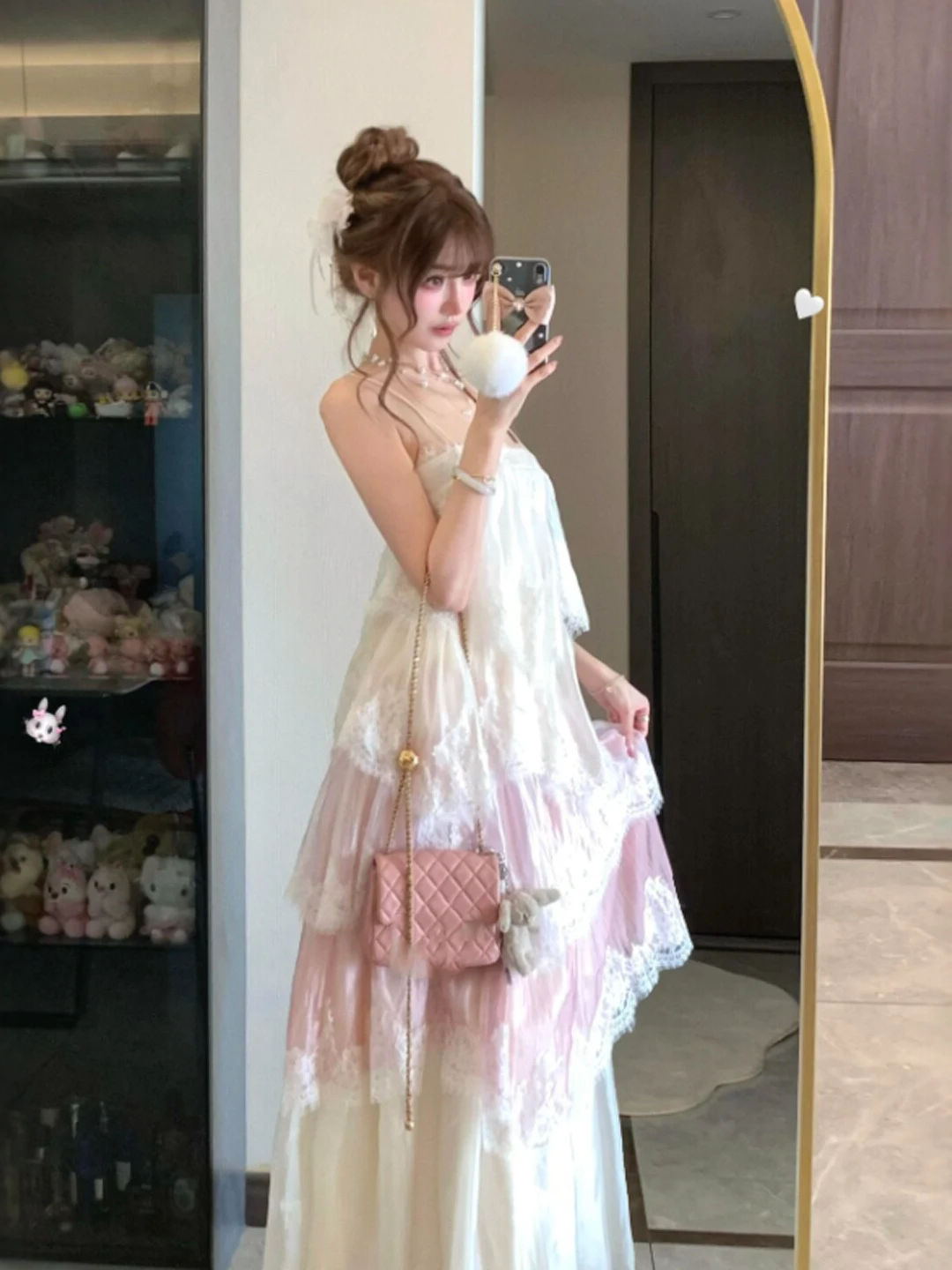 

Gentle Wind Beautiful Fairy Long Dress Summer 2026 Mid-Waist Shoulder-Baring Midi Dress Polyester Fiber Non-Sleeved Bodycon D...