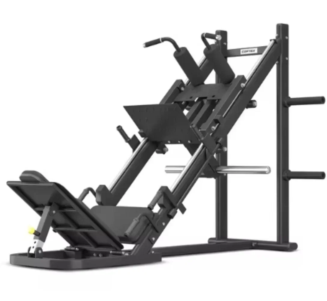 Hack Squat Machine,Leverage Squat Calf Raise Machine,Leg Press Machine with Weight Storage Pins and Band Hooks, Home Gym Machine