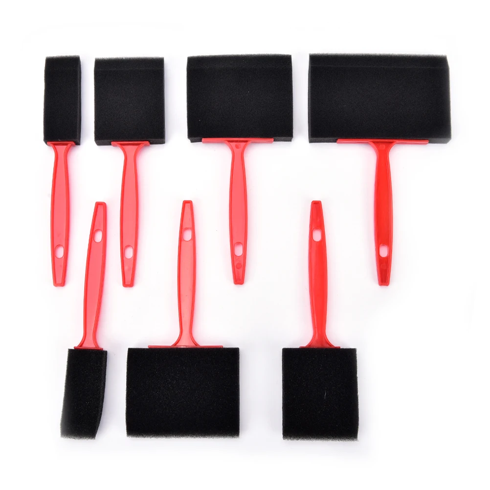 4Pcs Foam Paint Brush Sponge Oil Stain Polyurethane Craft Art Set Child Painting Brushes