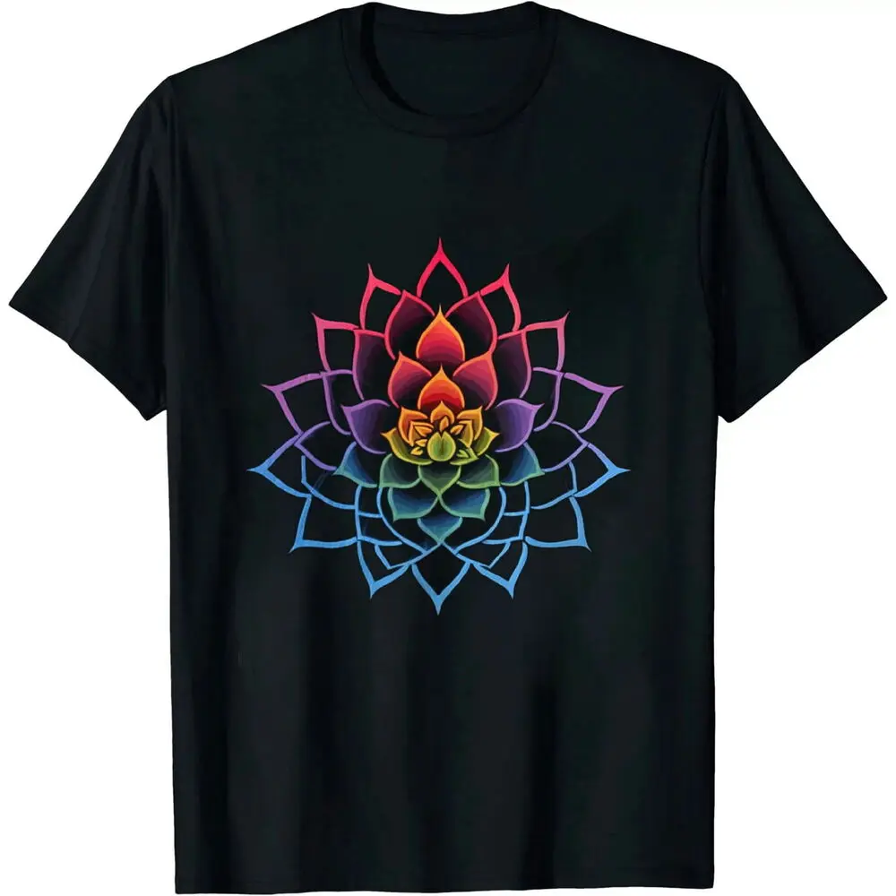 Spiritual Zen Flower Chakras Aligned Yoga Lover T-Shirt Anime Graphic T-shirts For Men Clothing Women Short Sleeve Tees