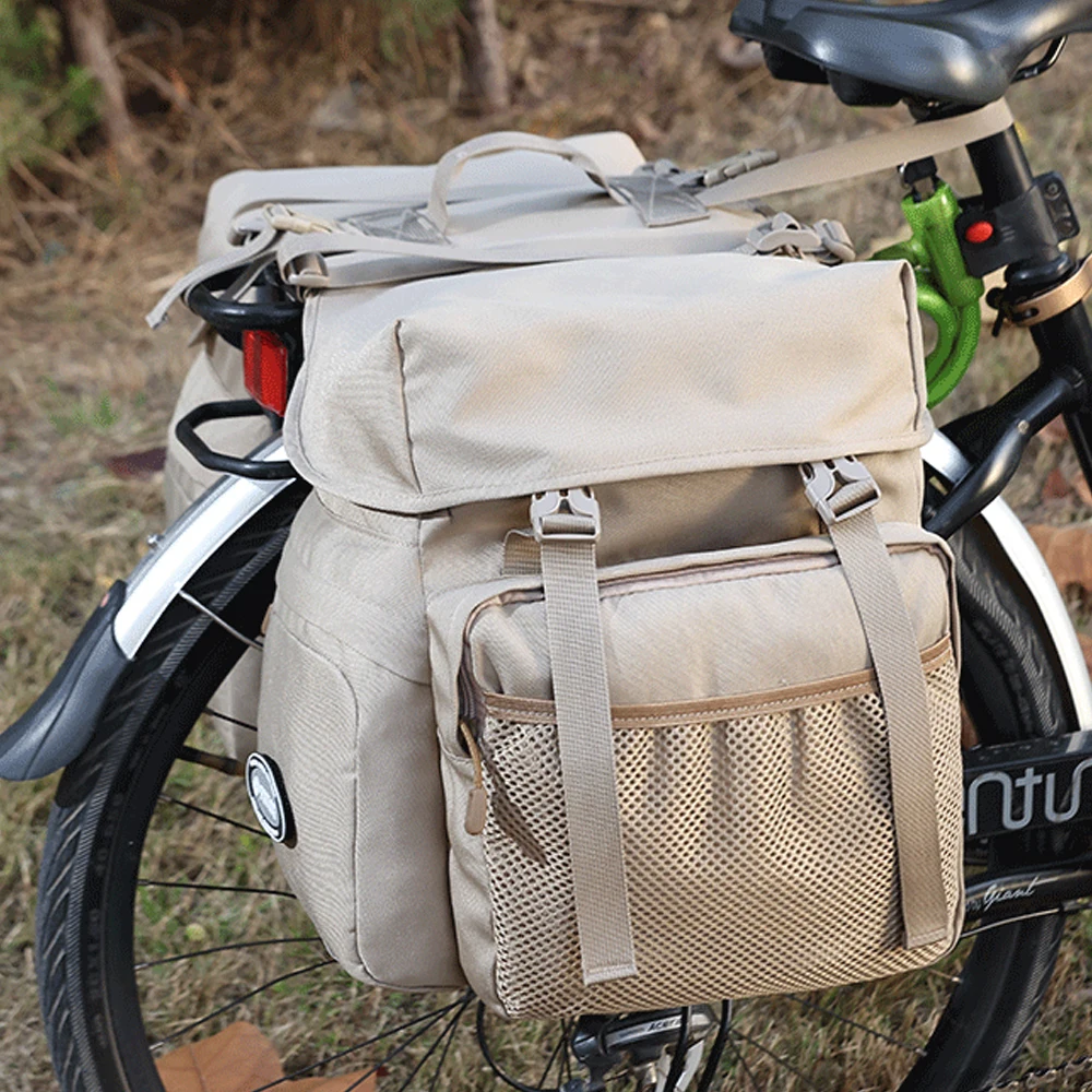 1 قطعة 30L ألواح الدراجة المقاومة للماء للرف الخلفي-حقيبة سرج الدراجة المتينة مع غطاء للمطر-ركوب الدراجات ، دراجات جبلية كهربائية للسفر