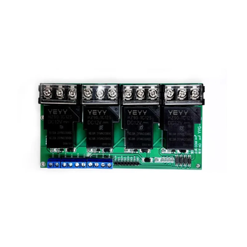 4-channel relay module high-power optocoupler isolation high and low level triggering microcontroller development board 5v12V24V