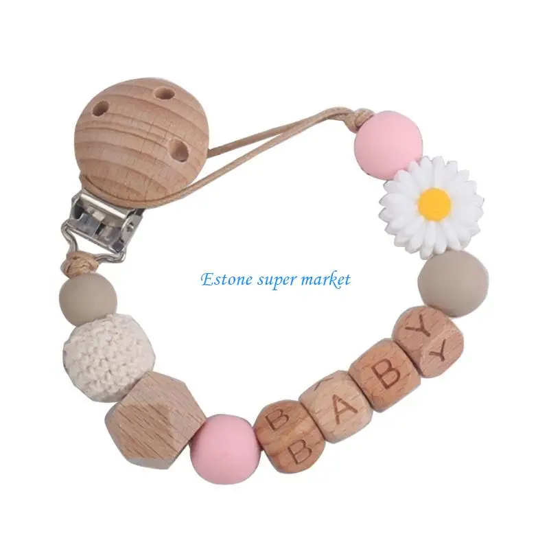 

090B Dummy Clip for Baby BPA Silicone Pacifier Clip Soother Chain Holder Teether