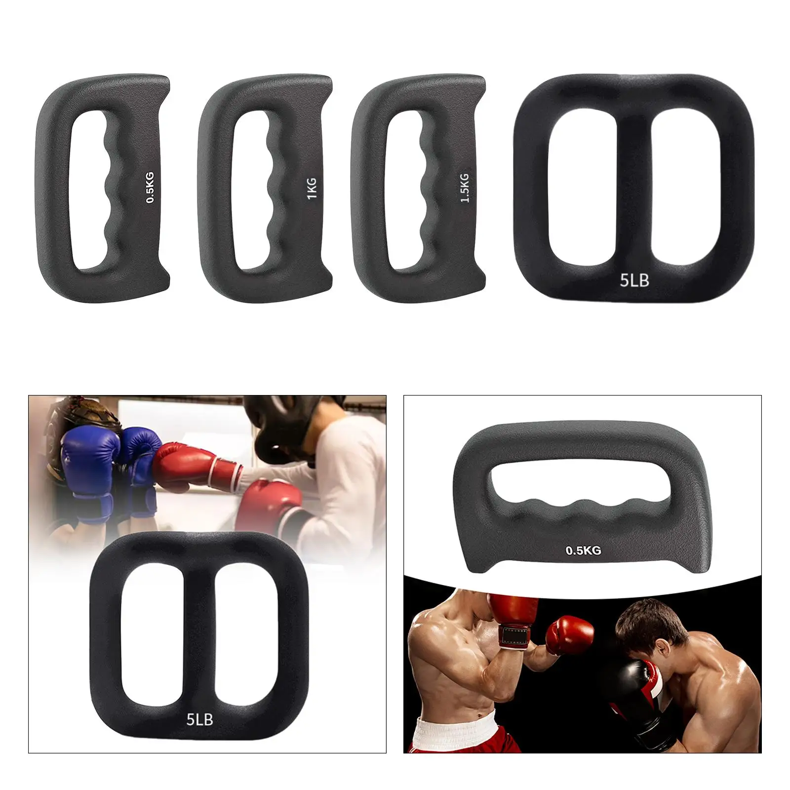 Hand Weight Boxing Dumbbell Ergonomic Handheld Weight Grip Dumbbell for Pilates Walking Speed Shadow Boxing image 3