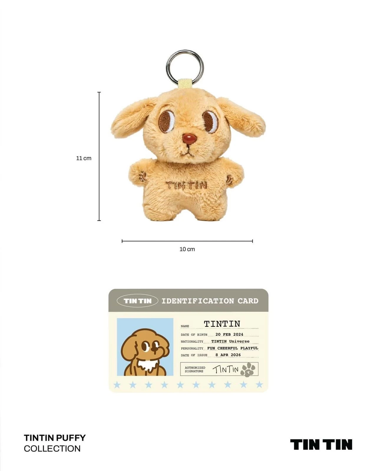 

(Pre-sale)Thailand TV Speed Of Love Thailand Star Pooh&Pavel Pooh Tintin Puffy Collection Keychain(Extend to 120days)