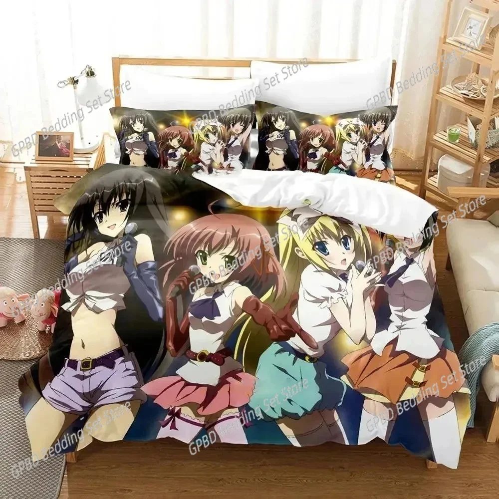 

Student Councils Discretion Bedding Set Boys Girls Twin Queen Size Seitokai no Ichizon Duvet Cover Pillowcase Bed Boys Adult