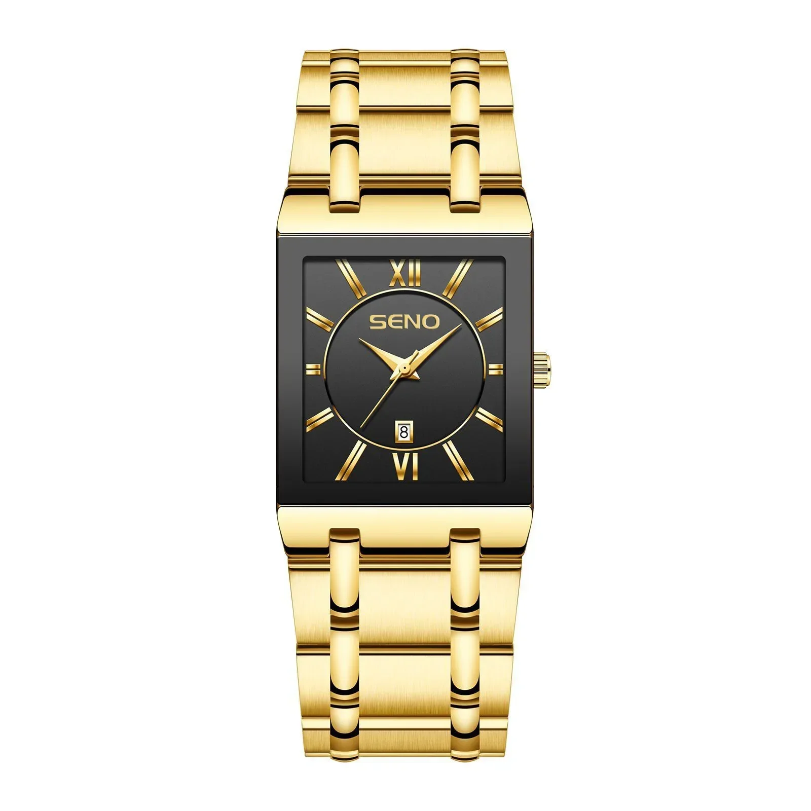 2025Business calendar men Shi Ying waterproof watch automatic non-mechanical square men watch