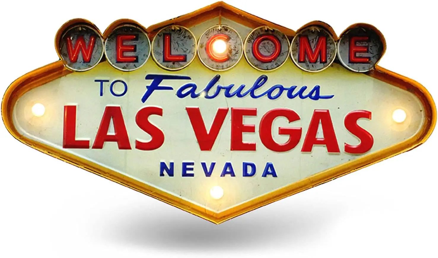 Vintage Neon Las Vegas Sign for Home Bar Decor