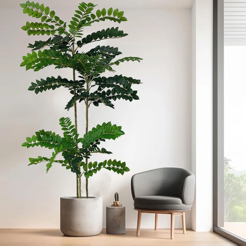 5.9FT Fake Plants Nearly Natural Real Touch Leaves Artificial Money Tree Plant Faux Ficus Tree for Home Office Shop Party Decor