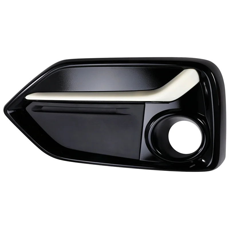 Picture 4: X39A-Left Front Bumper Fog Light Cover Trim Headlights Covers Frame Hole For Honda Civic Type R 2017-2021