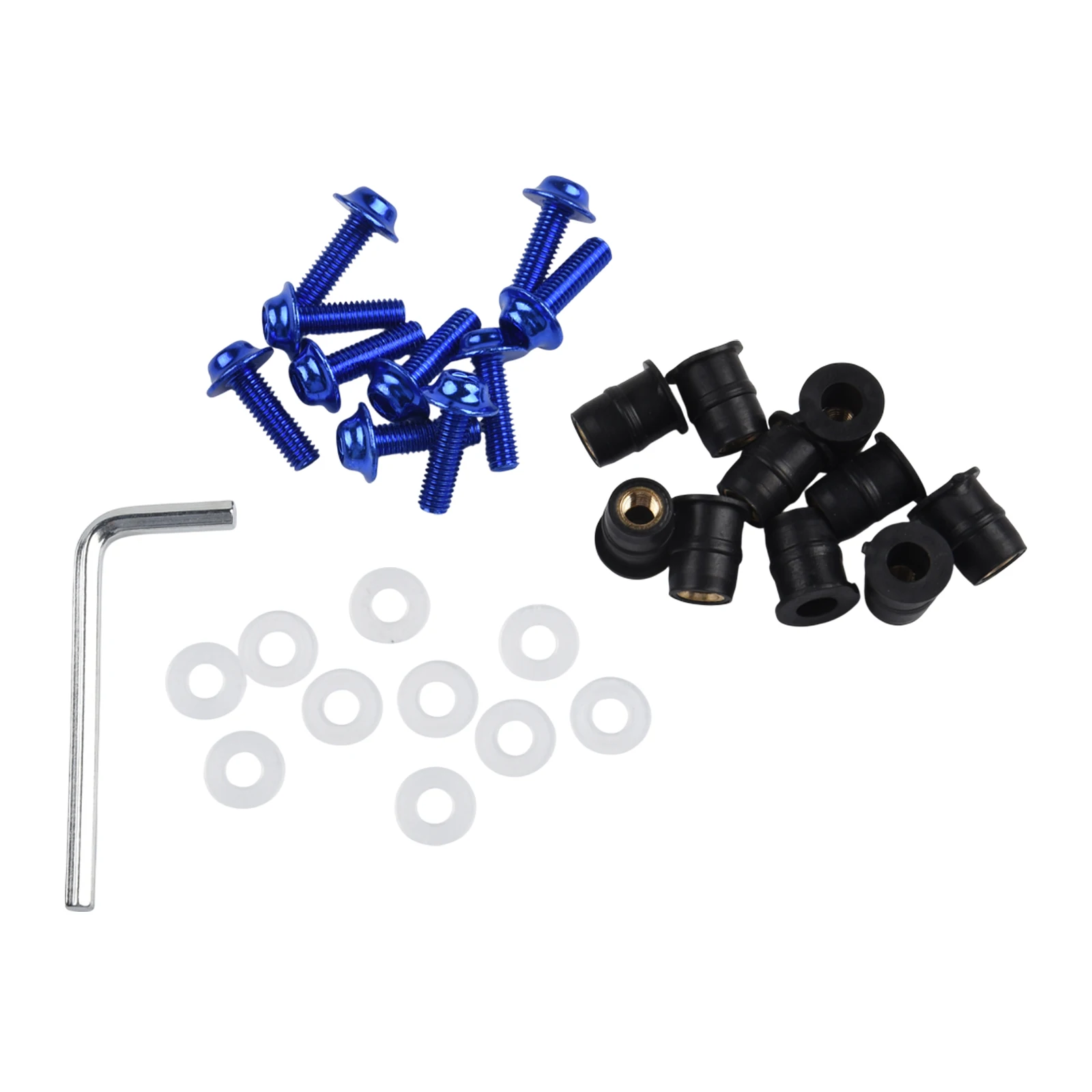 Windscreen Bolt Set Robust Aluminium Alloys In A Pack Of 10 Designed To Securely Attach Various Components On Bikes