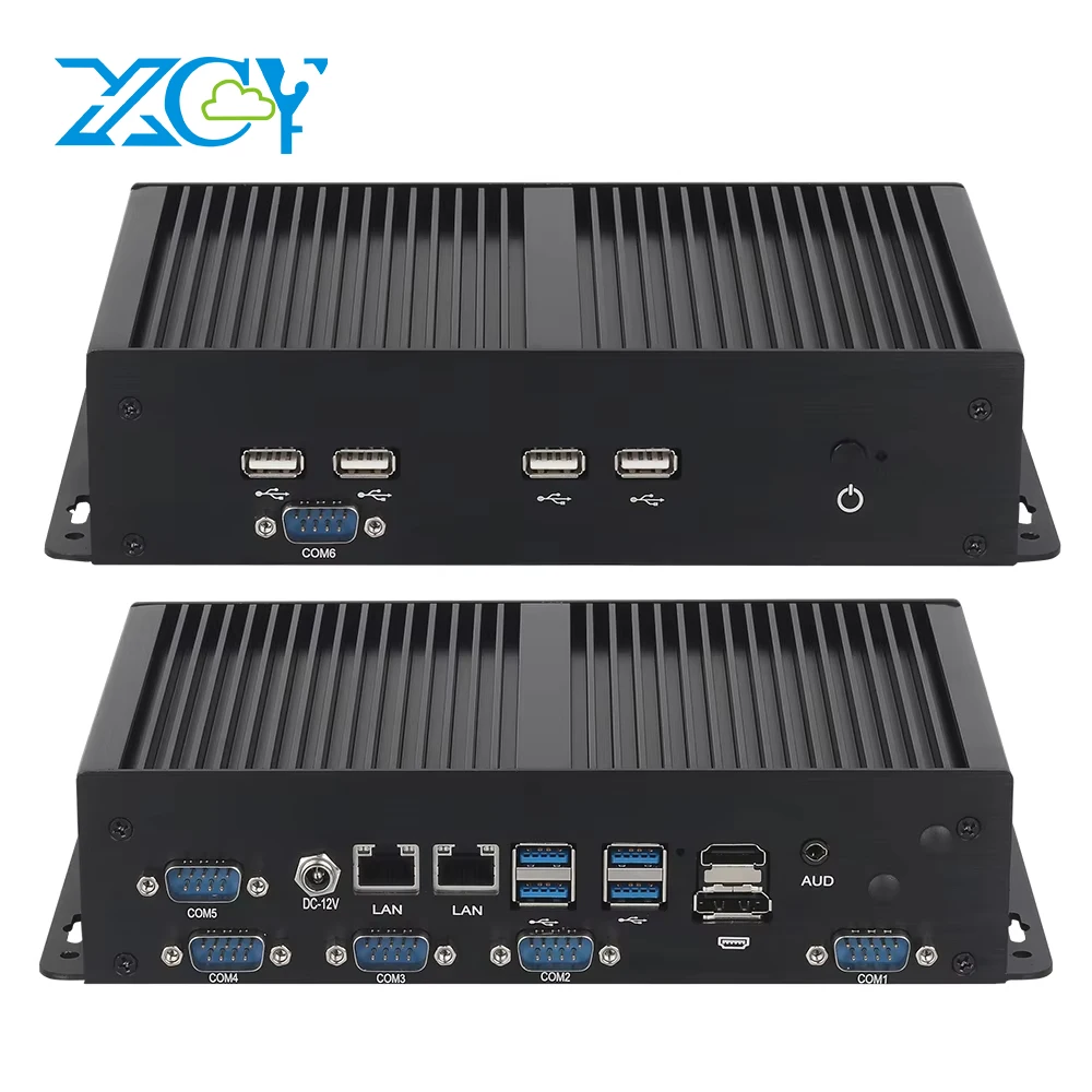 Mini PC industriale senza ventola Intel i7 10510U 6x COM 232/485/TTL 2x LAN 8x USB HDMI DP LVDS GPIO WiFi SIM 4G 5G LTE Windows Linux