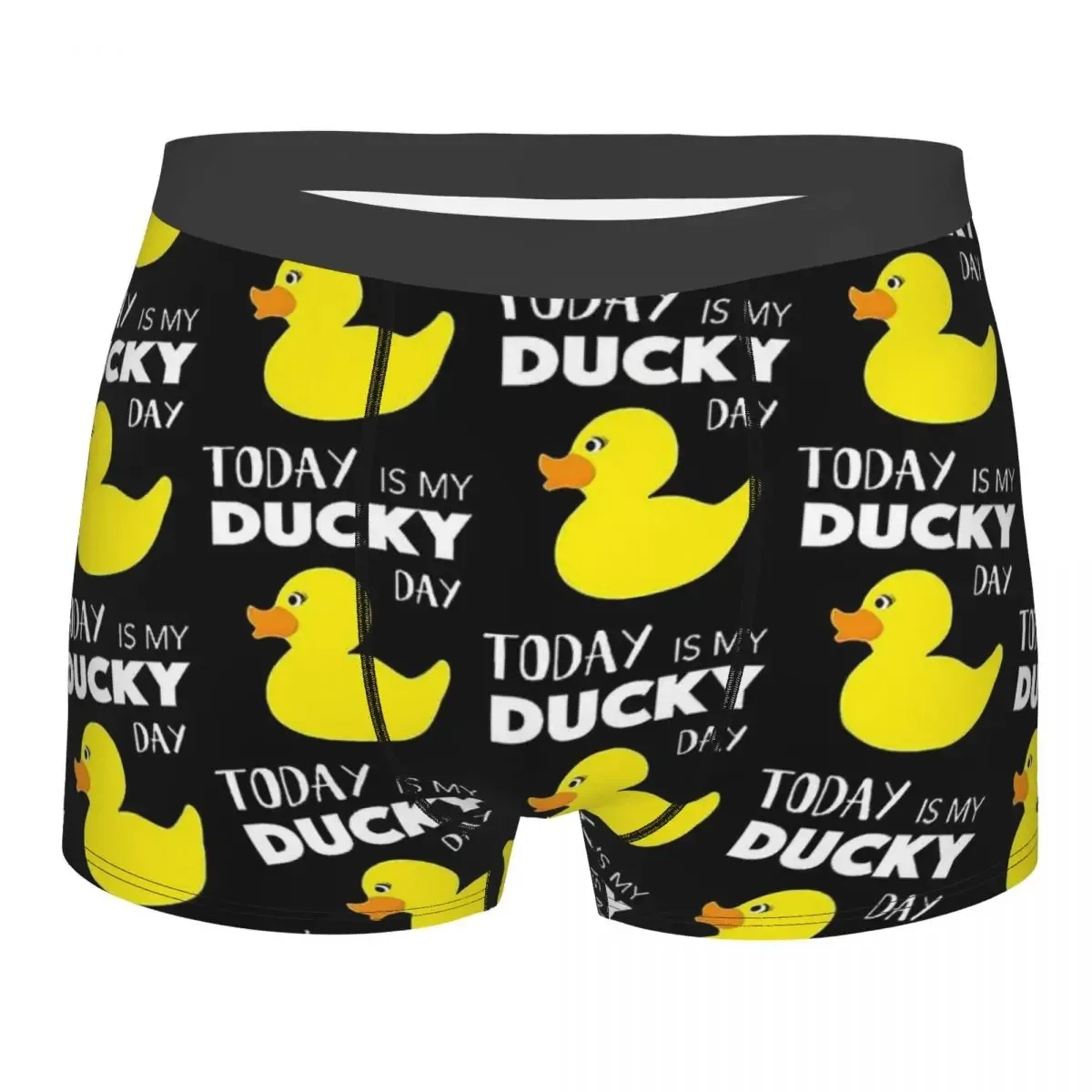 Today Is My Ducky Day Lucky Day Gift Rubber Duck Bath Toy Yellow Cute Underpants  Panties Man Underwear Sexy Shorts Boxer Briefs