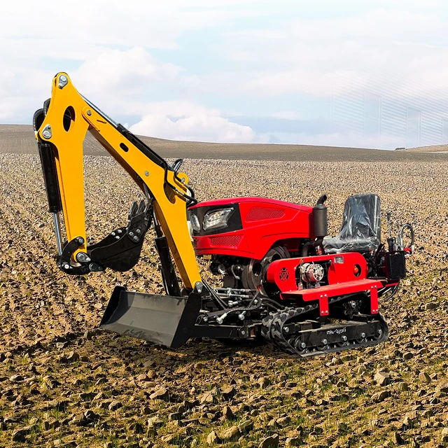 Dual Riding Rotary Cultivator Automatic Agricultural Crawler Rotary Tiller for Dry Land Paddy Field with Core Motor Component