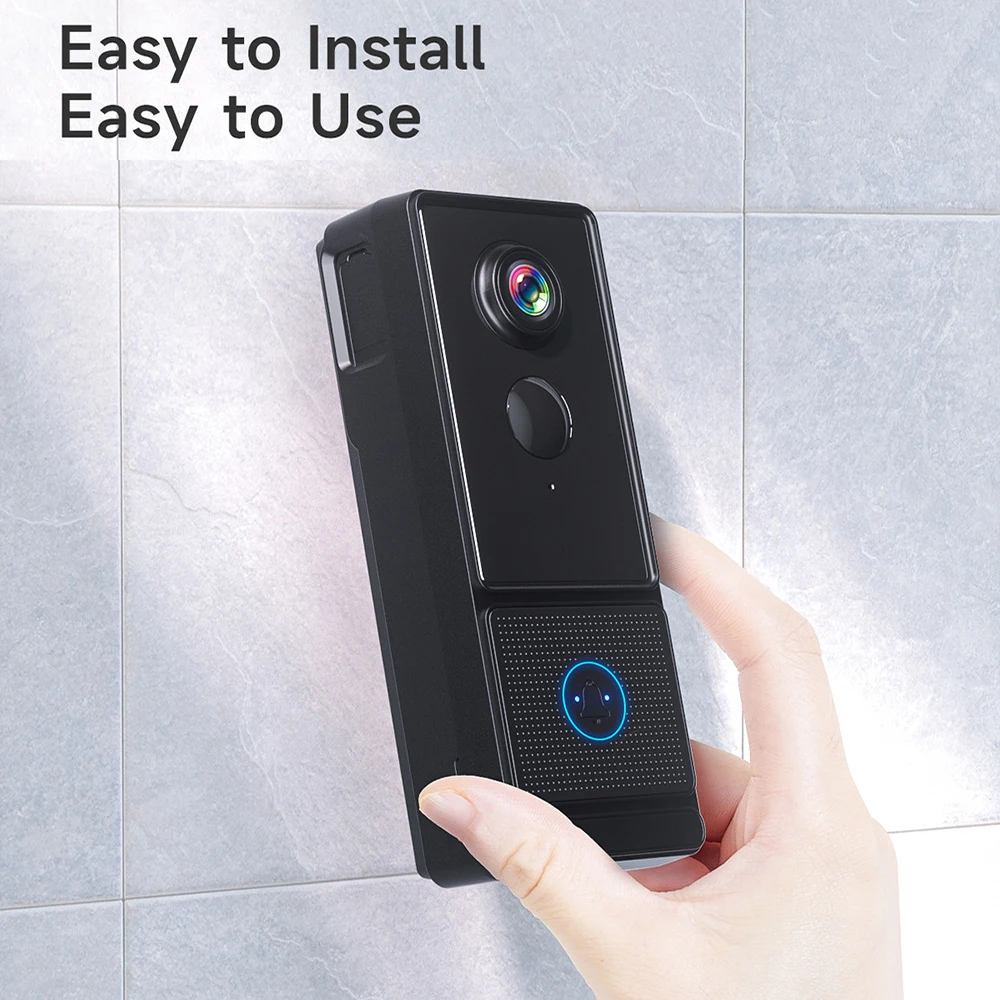 1080P HD Smart Home PIR Video Doorbell WiFi Outdoor Wireless Door Bell Waterproof Battery Intercom Door Bell Phone Video Camera